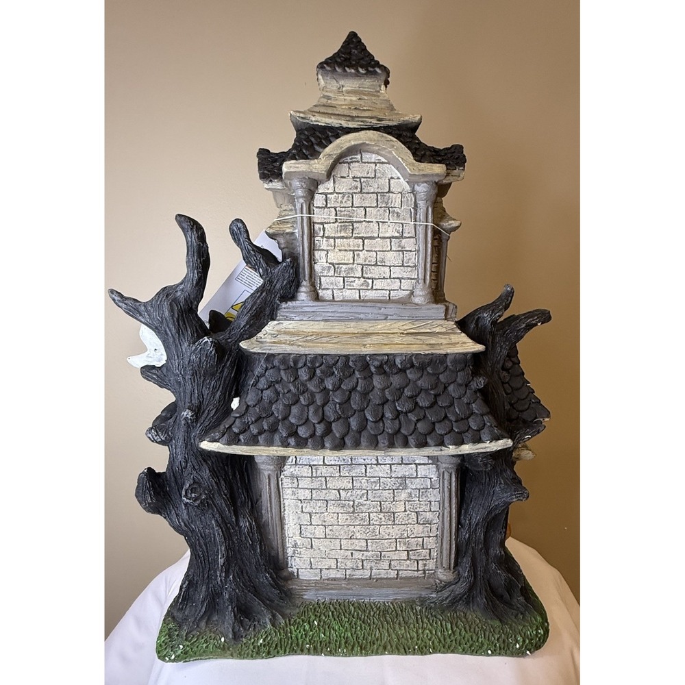 Halloween Light Up LARGE 17" Haunted House Bats Ghosts & Pumpkins Great Details! - Picture 2 of 2